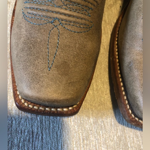 Twisted X stepping out cuff tan/teal cowboy western block heel size 7B - Picture 11 of 13